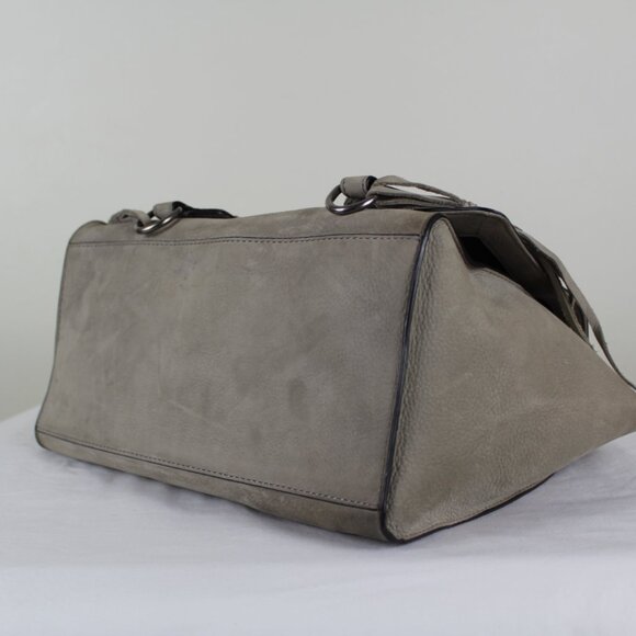 Rebecca Minkoff, Leather Paige Whipstitch Nubuck Satchel Bag - Picture 6 of 14